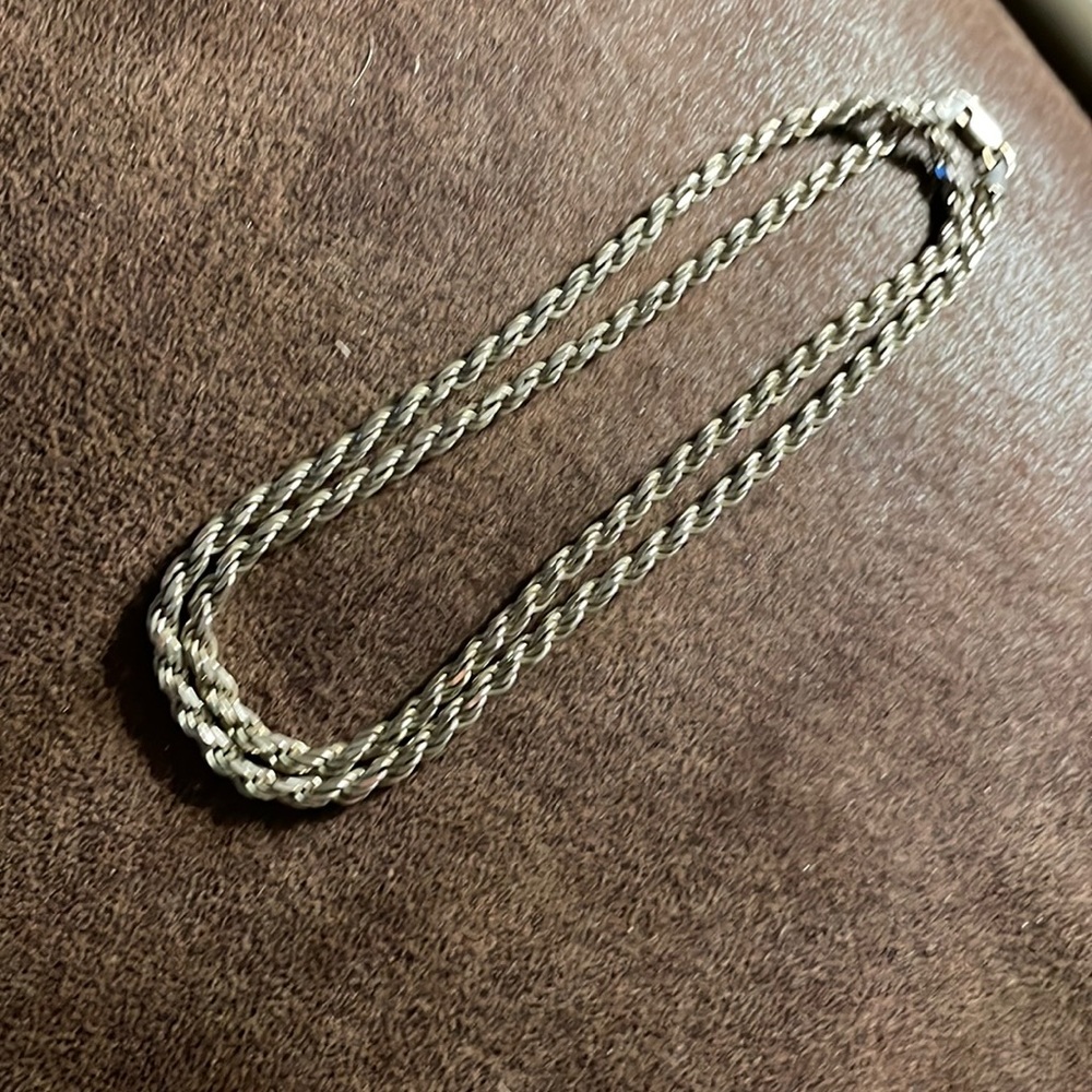 24” 925 silver rope chain
